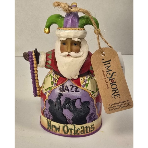 Jim Shore Enesco New Orleans Santa (2013 Edition) Hand painted New Box Tag - Picture 1 of 6